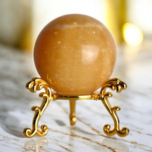 Orange Calcit Kugel - CrystalScents