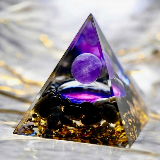 Orgonit Pyramide Amethystkugel - CrystalScents