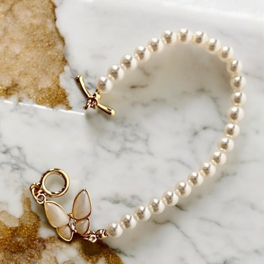 Perlenarmband mit Schmetterling - CrystalScents