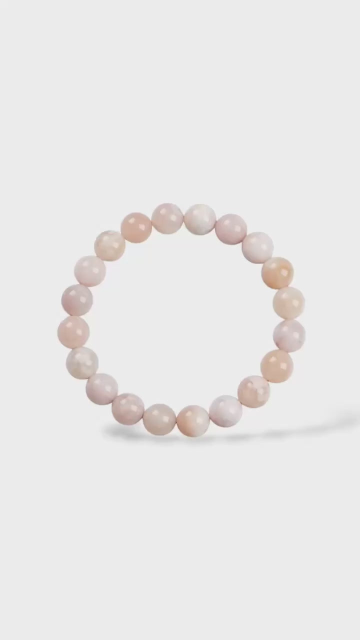 Kirschblüten Achat Kugelarmband - Frühlingstraum