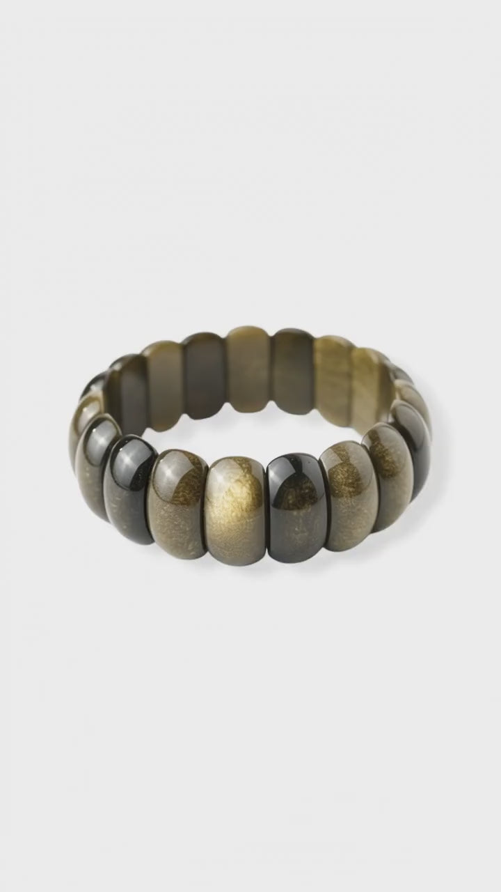 Gold Obsidian Armband - Ein schimmernder Blickfänger