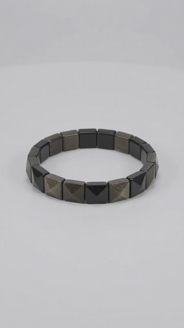 Gold Obsidian Armband - Magische Tiefe