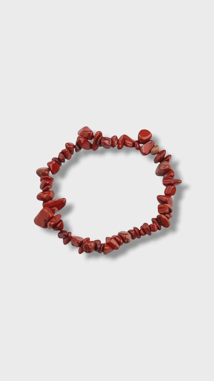 Roter Jaspis Splitterarmband – Kraftvolles Schmuckstück
