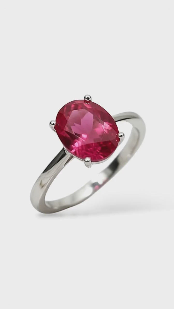 Rubin Ring in Silber – Zeitlose Leuchtkraft in kräftigem Rot