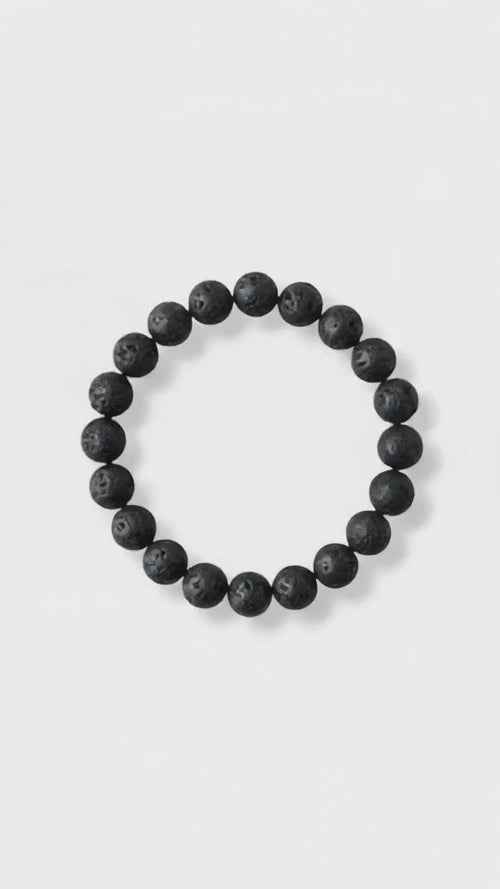 Vulkanstein Kugelarmband - Erdung & innere Stärke CrystalScents