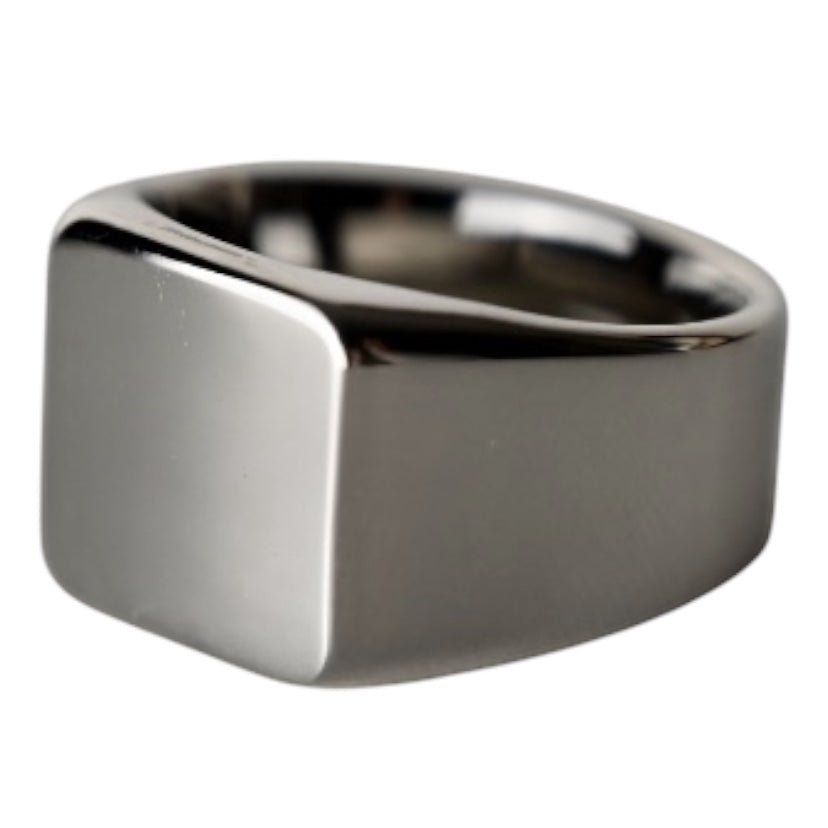 Quadratischer silberner Ring - CrystalScents