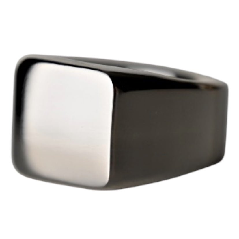Quadratischer silberner Ring - CrystalScents