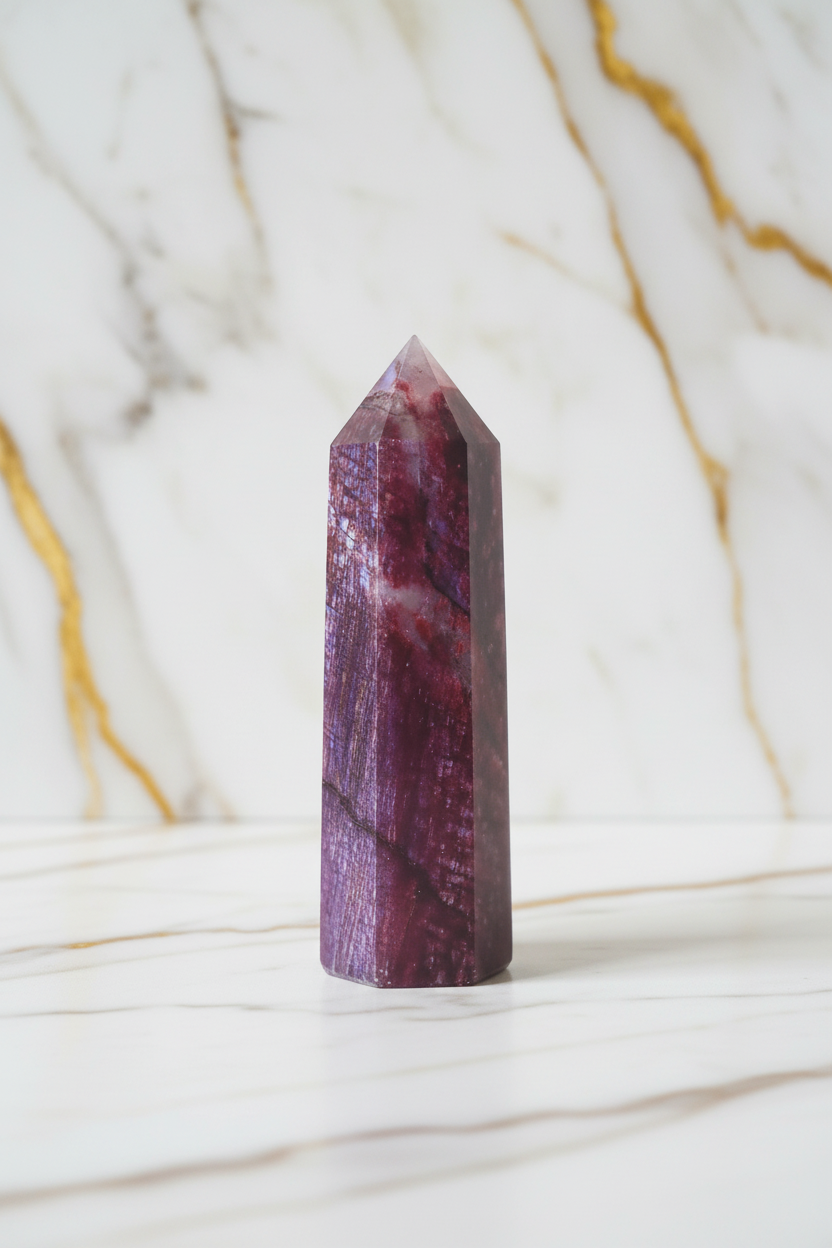 Red moonstone obelisk