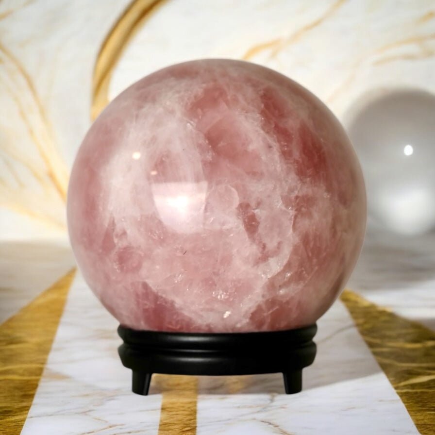 Riesige Rosenquarz - Kugel - CrystalScents