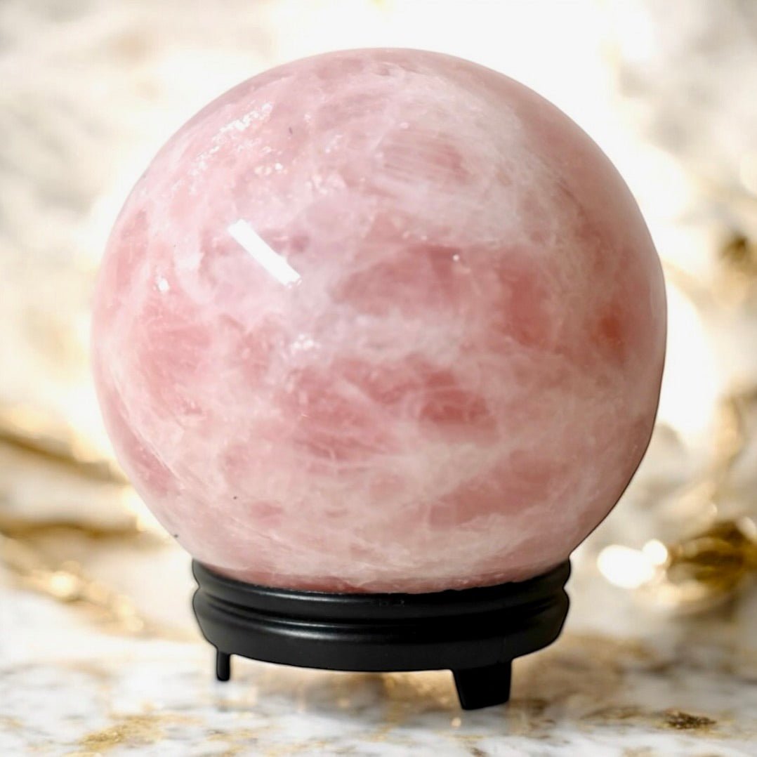 Riesige Rosenquarz - Kugel - CrystalScents