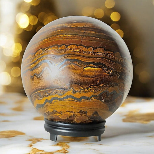 Riesige Tigereisen Kugel - CrystalScents