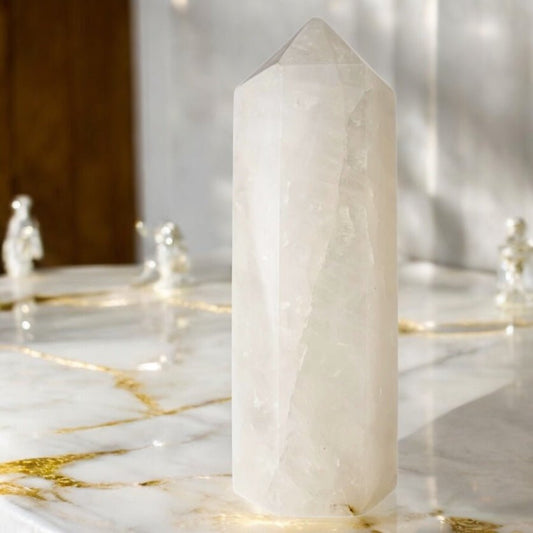 Riesiger Bergkristall Obelisk - CrystalScents