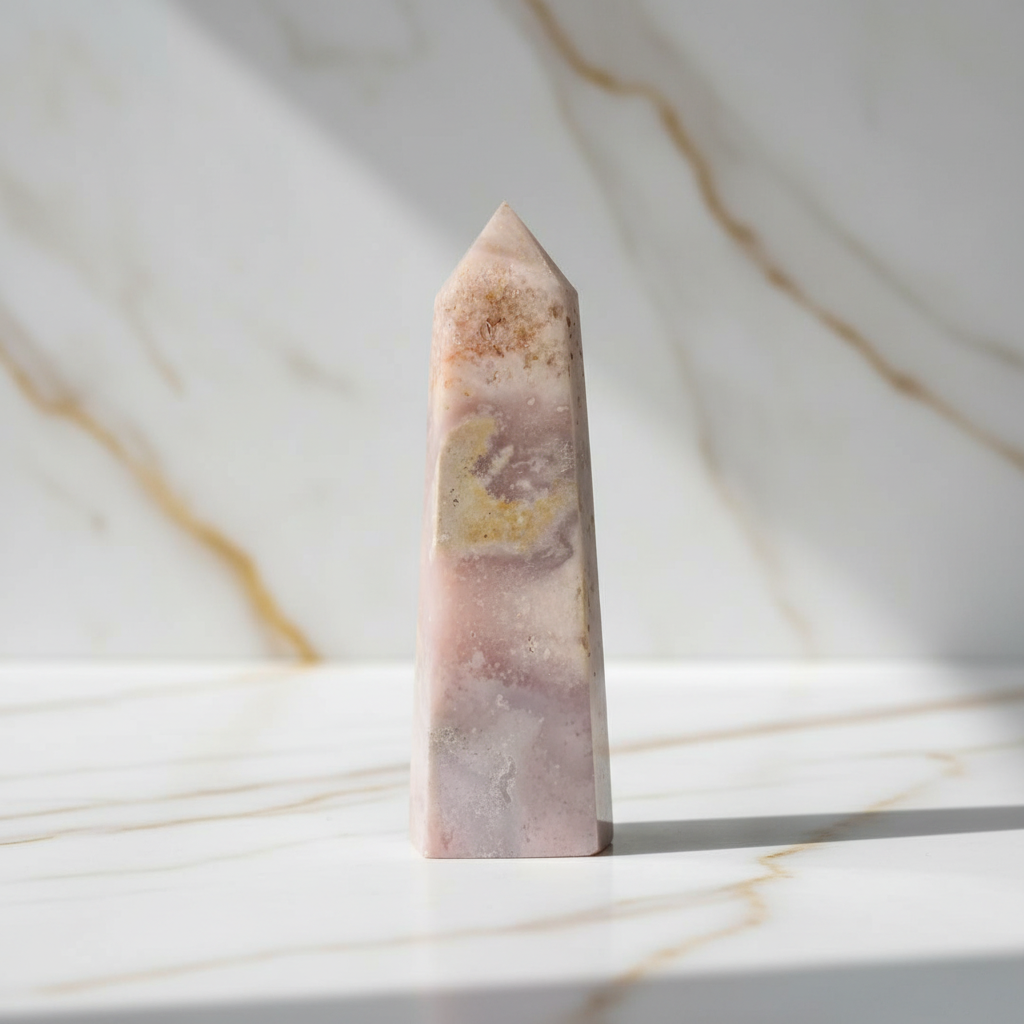 Rosa Amethyst Obelisk Marmor 8