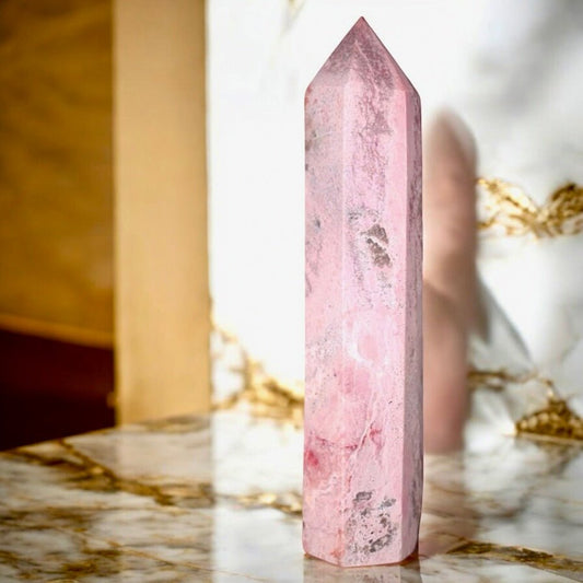 Rosa Opal Obelisk - CrystalScents
