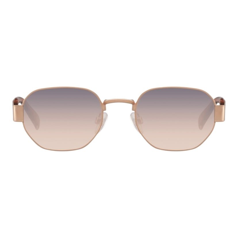 Roségoldene breite Sonnenbrille - CrystalScents