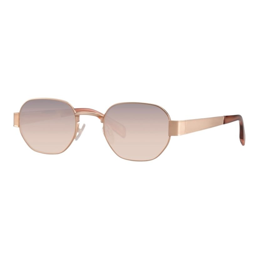 Roségoldene breite Sonnenbrille - CrystalScents