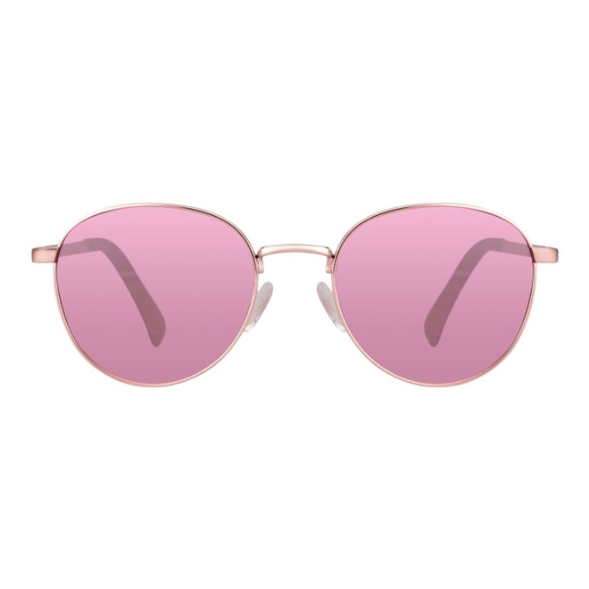 Roségoldene Sonnenbrille mit pinken Gläsern - CrystalScents