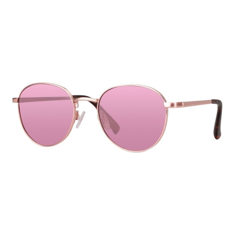 Roségoldene Sonnenbrille mit pinken Gläsern - CrystalScents