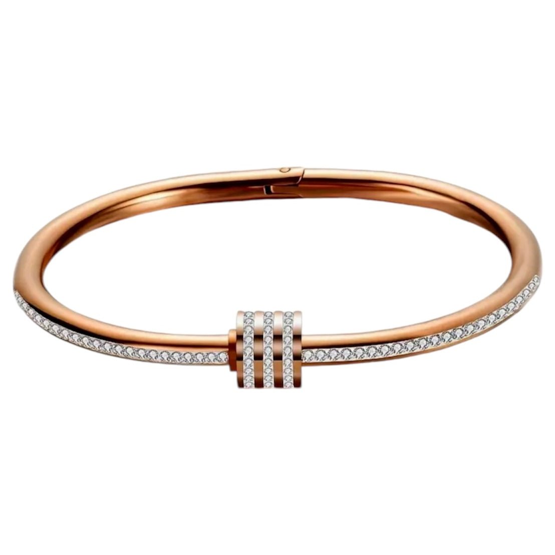 Roségoldener Armreif mit Strasssteinen - CrystalScents