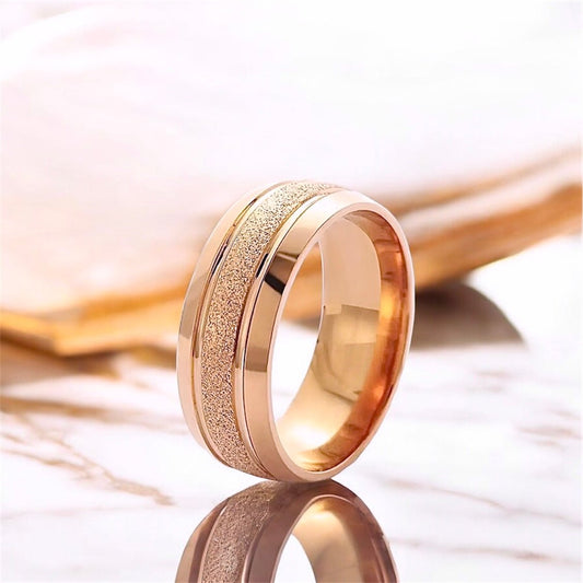 Roségoldener Ring Frosted - Optik - CrystalScents