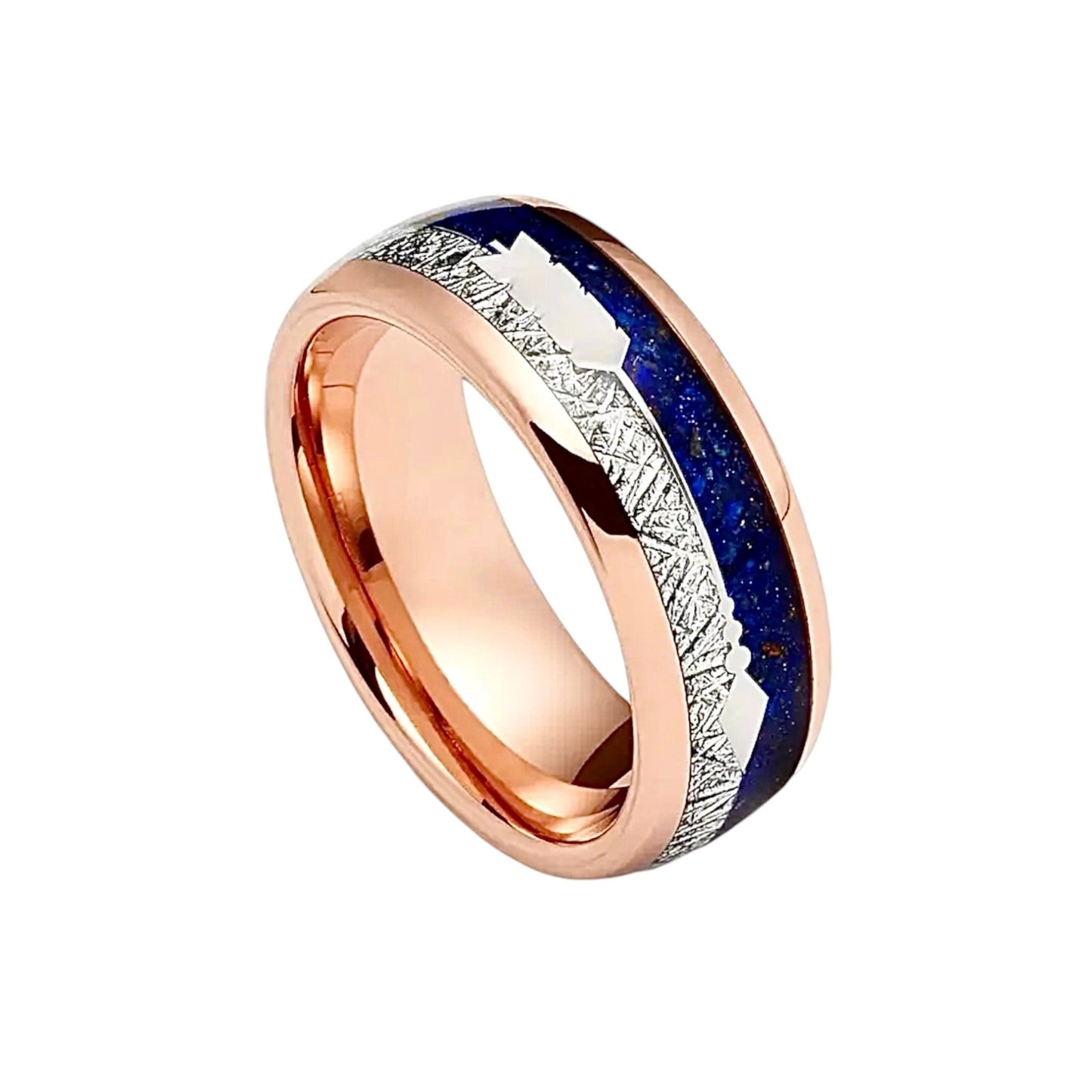 Roségoldener Ring mit Dunkelblau „Pfeil“ - CrystalScents