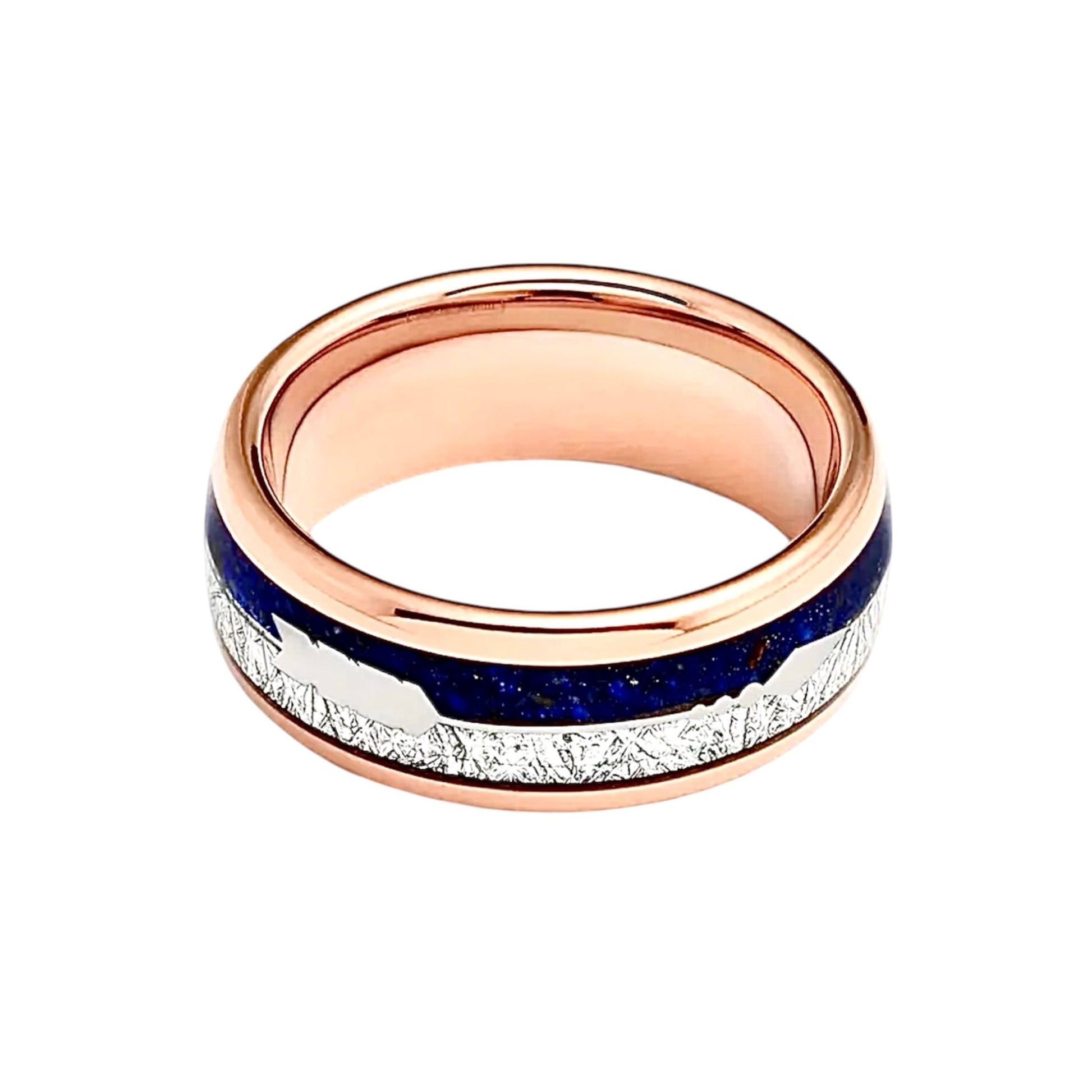 Roségoldener Ring mit Dunkelblau „Pfeil“ - CrystalScents