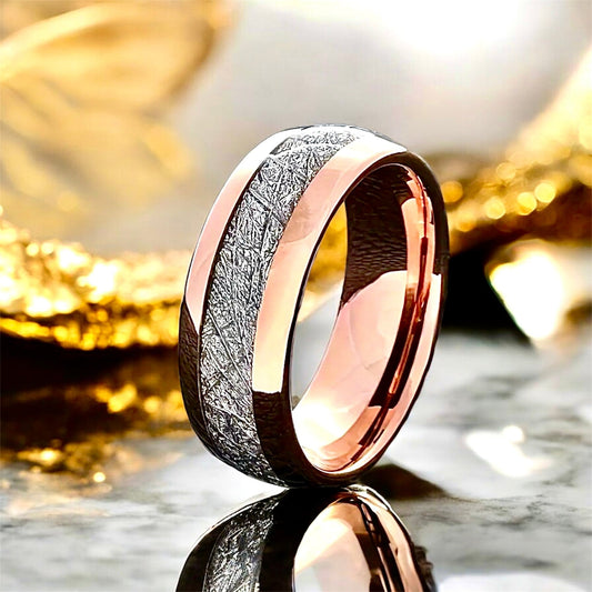 Rosegoldener Ring mit Silber - CrystalScents