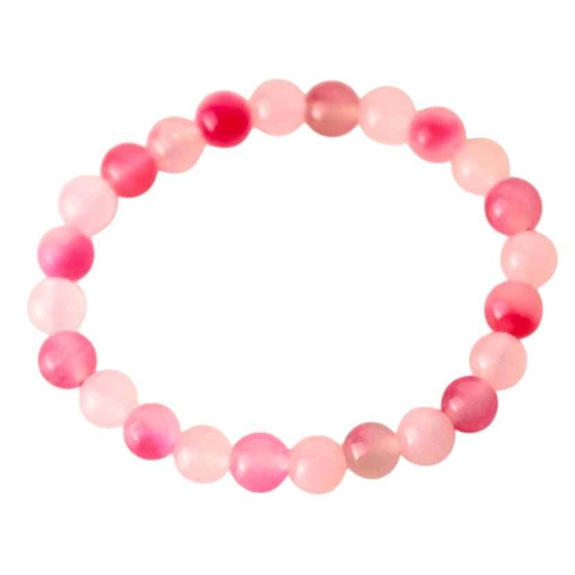 Rosenquarz Armband mit pinken Akzenten - CrystalScents