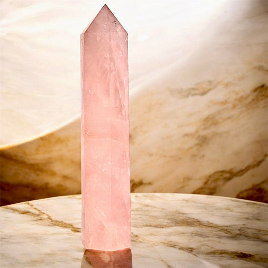 Rosenquarz Obelisk - CrystalScents