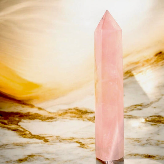 Rosenquarz Obelisk - CrystalScents