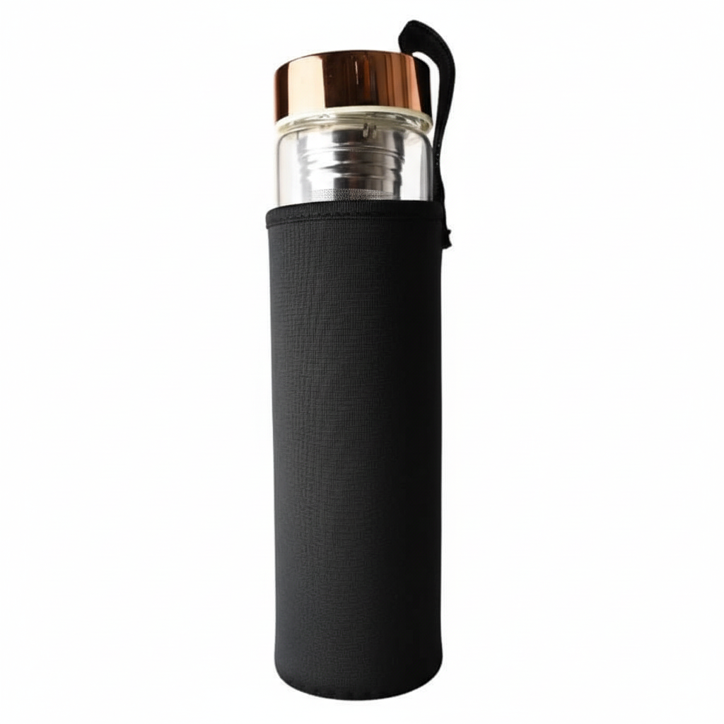 Citrin Glasflasche – Stilvoller Tee unterwegs CrystalScents