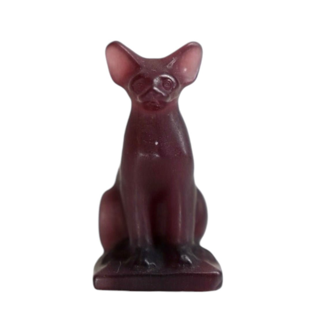Rote Katzenaugen Katzenskulptur - CrystalScents