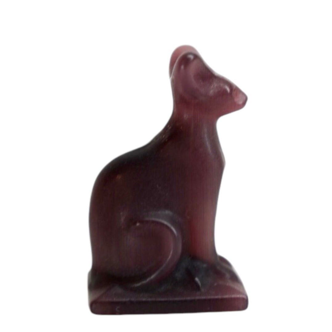 Rote Katzenaugen Katzenskulptur - CrystalScents