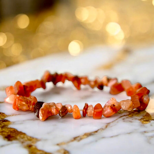 Roter Achat Splitterarmband - CrystalScents