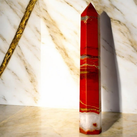 Roter Jaspis Obelisk - CrystalScents