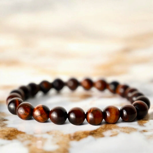 Rotes Tigerauge Kugelarmband - CrystalScents