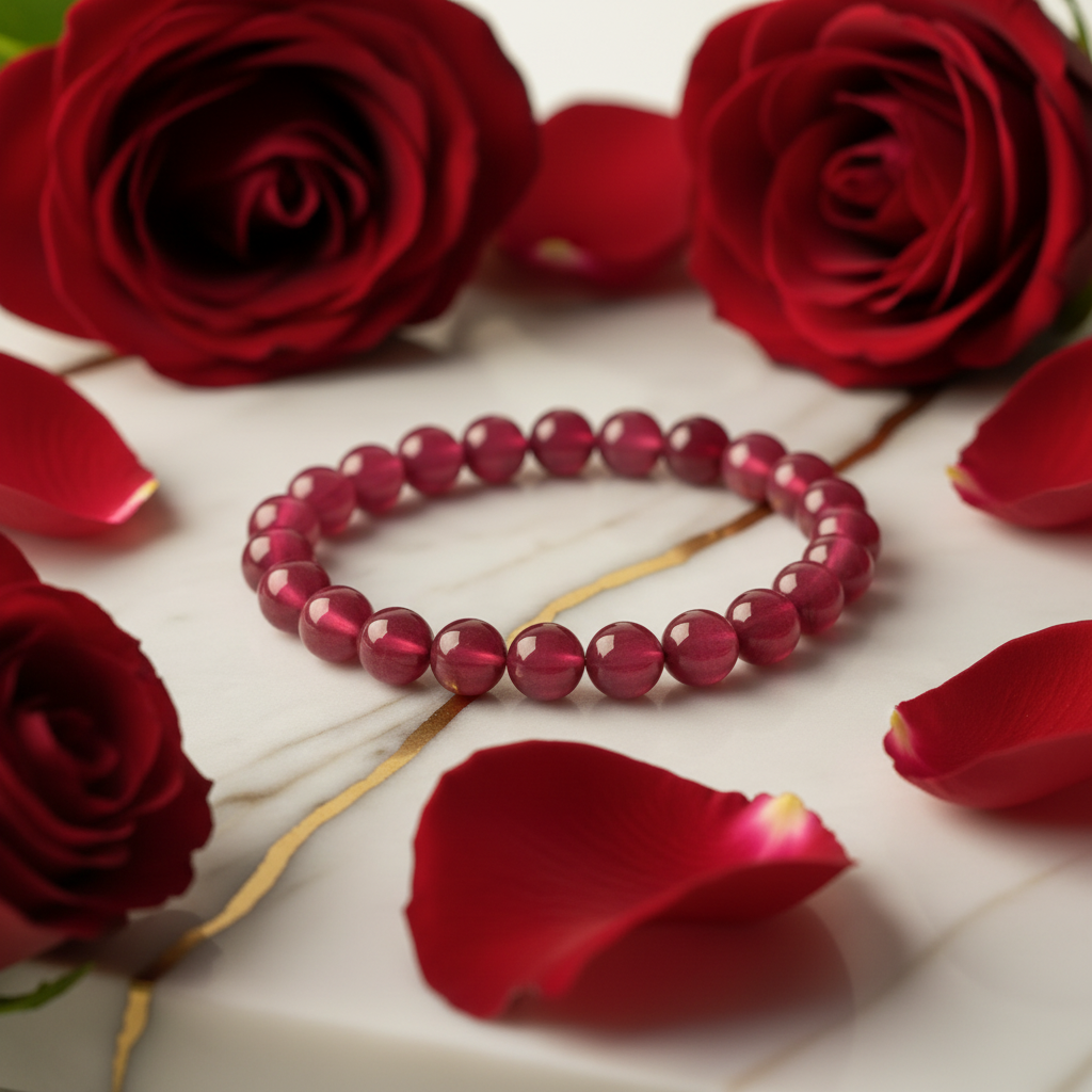 Rubin Armband Rosen 3