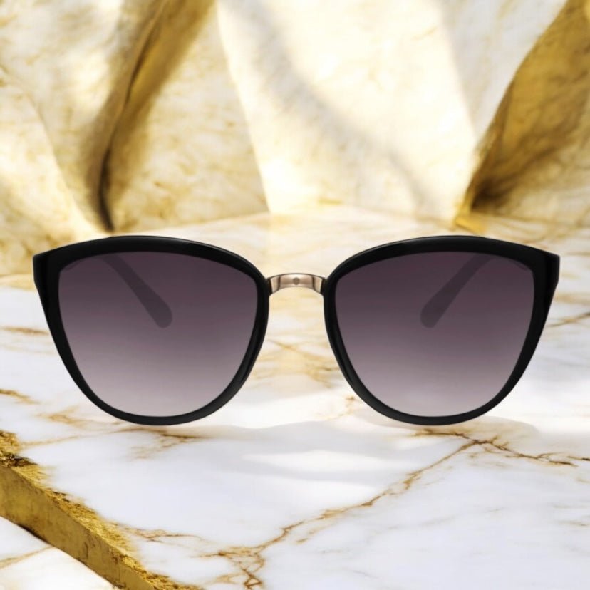 Schwarze Sonnenbrille Cateye - CrystalScents