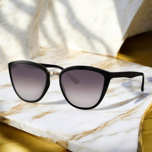 Schwarze Sonnenbrille Cateye - CrystalScents