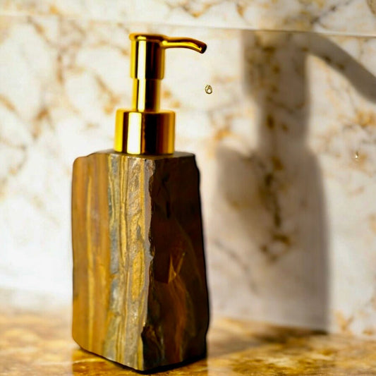 Seifenspender Tigerauge - CrystalScents
