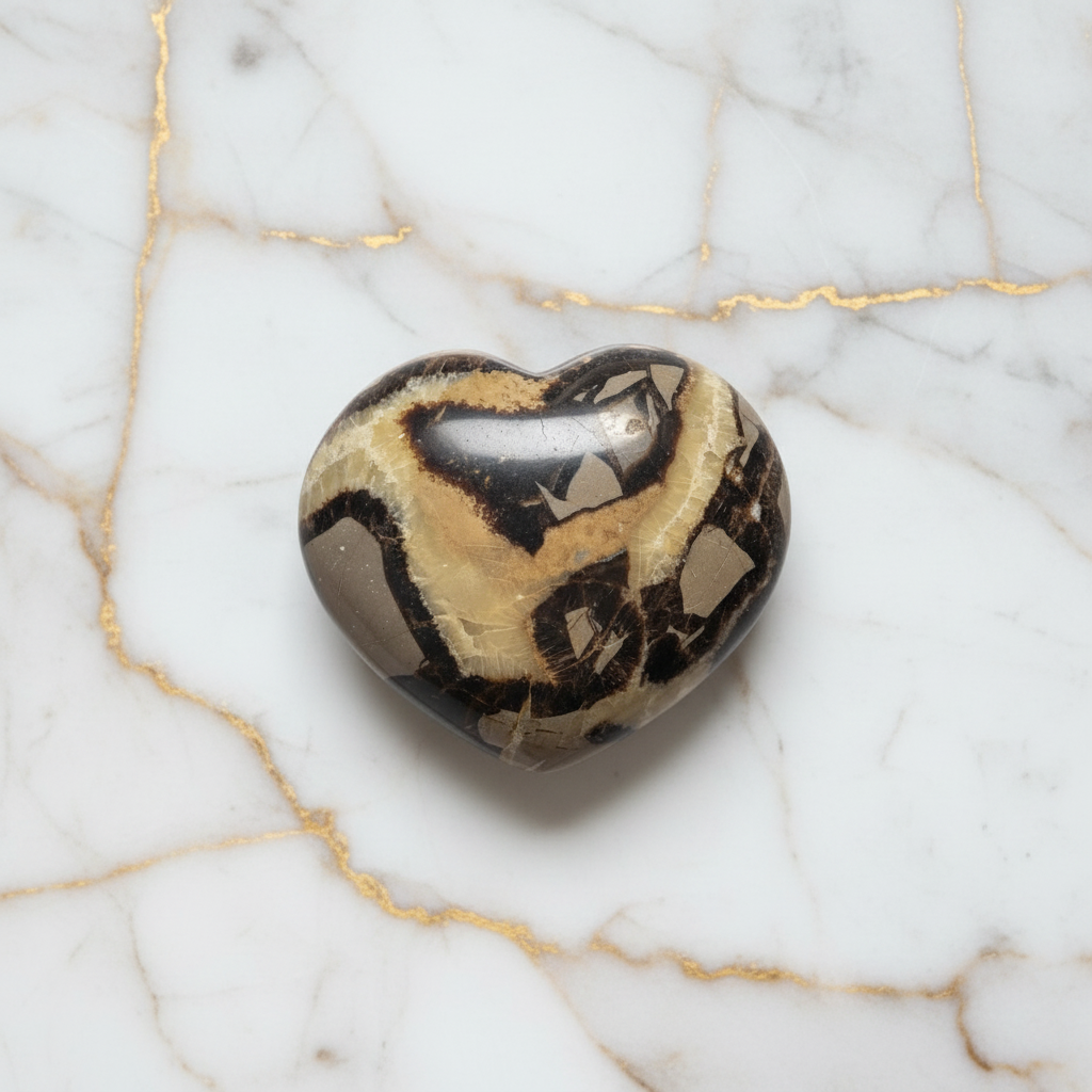 Septarian Herz Flatlay Marmor 3
