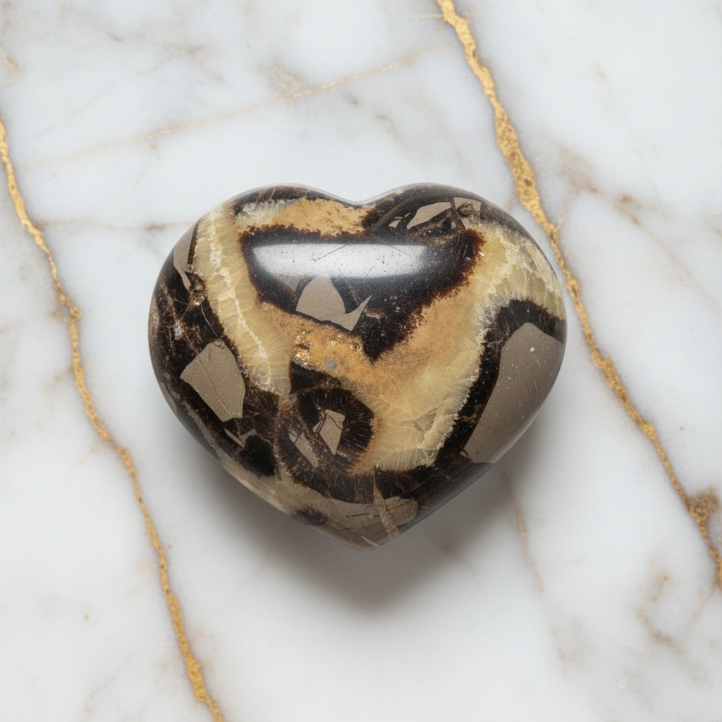 Septarian Herz Flatlay Marmor 5