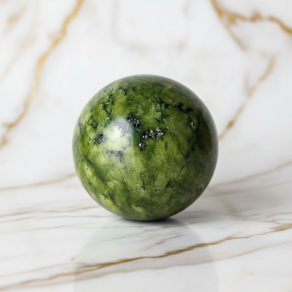 Serpentin Kugel Marmor 3