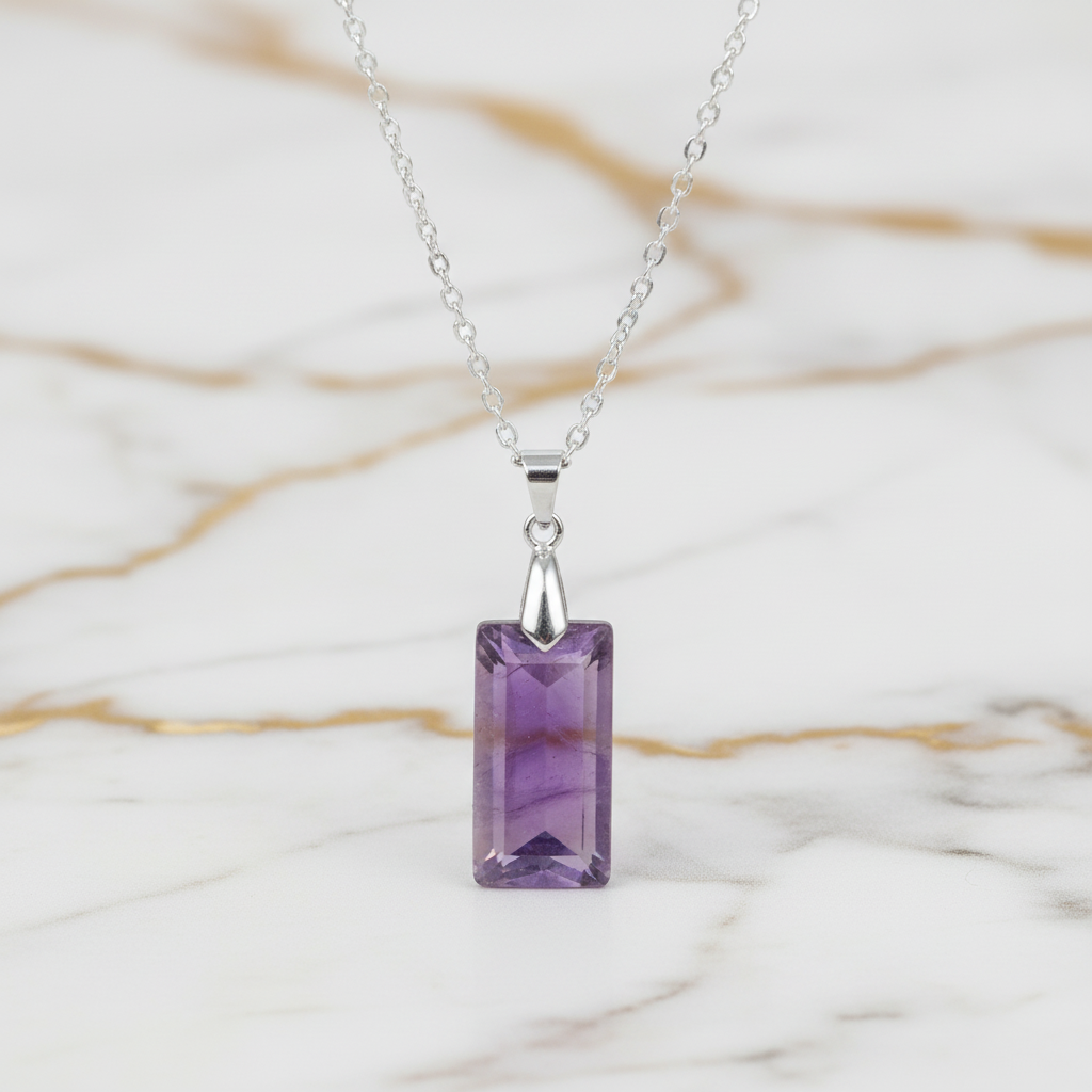 Silber-Amethyst-Halskette 5