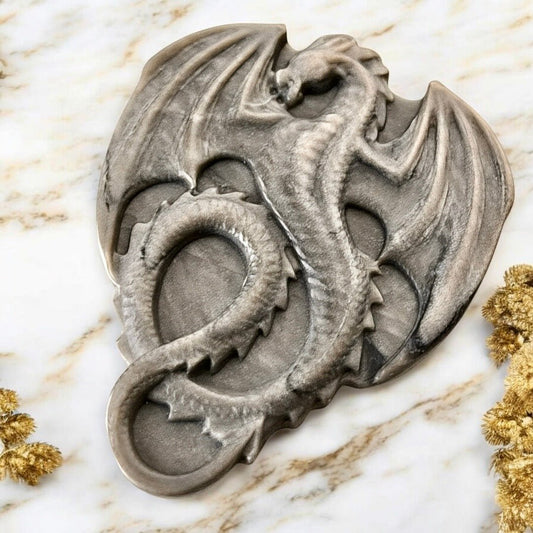Silber Obsidian Drache - CrystalScents