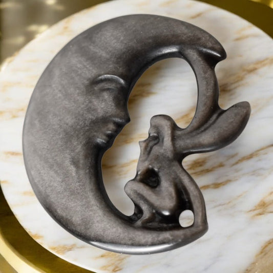 Silber Obsidian Mondelfe - CrystalScents
