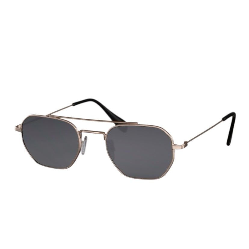Silberne eckige Sonnenbrille mit Steg - CrystalScents