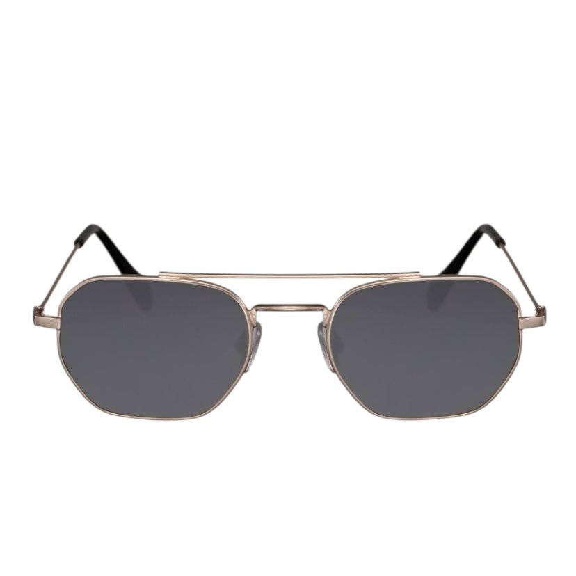 Silberne eckige Sonnenbrille mit Steg - CrystalScents