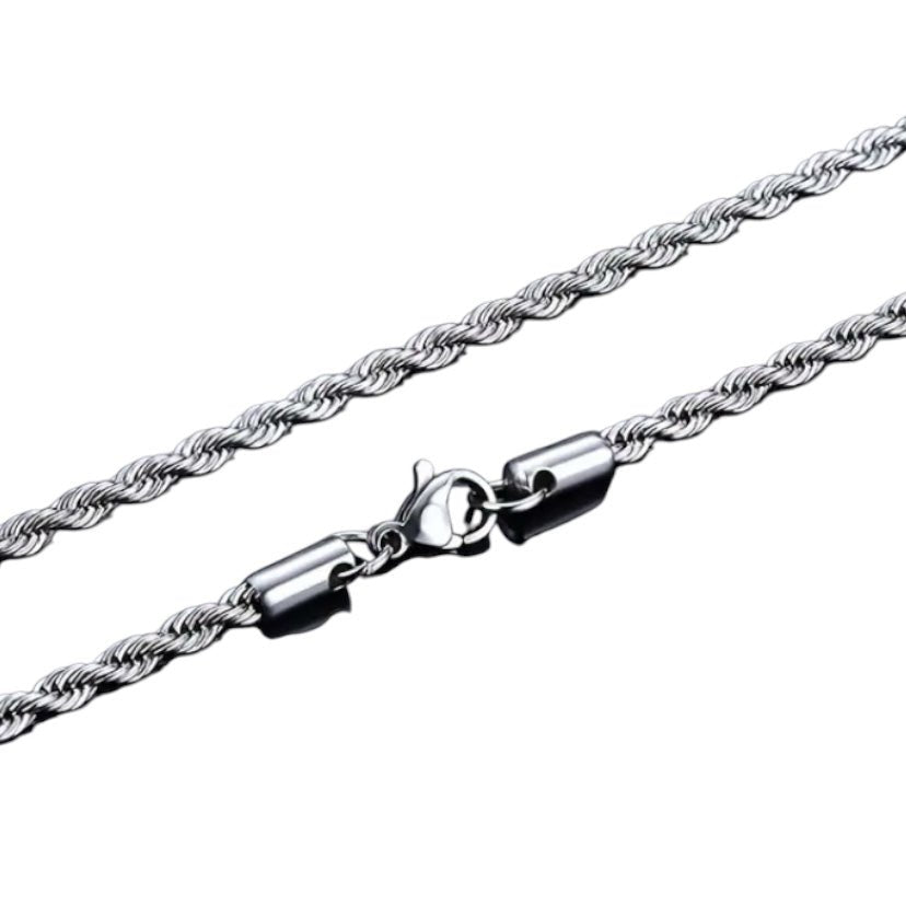Silberne gedrehte Halskette - CrystalScents