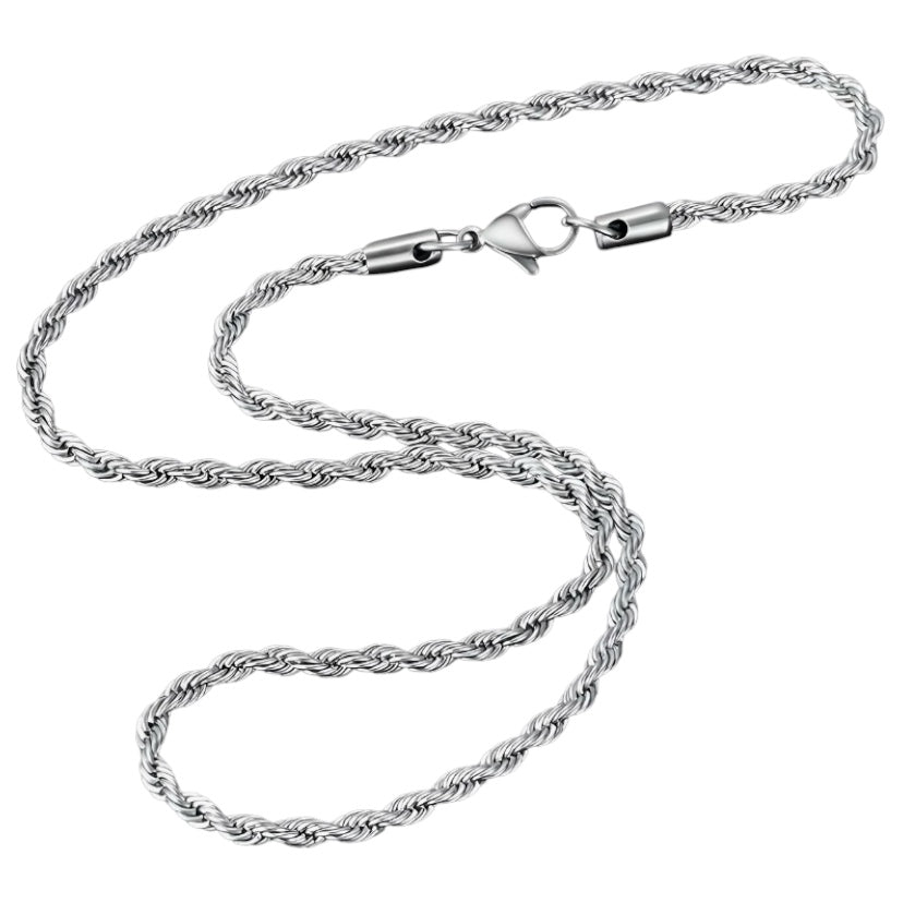 Silberne gedrehte Halskette - CrystalScents